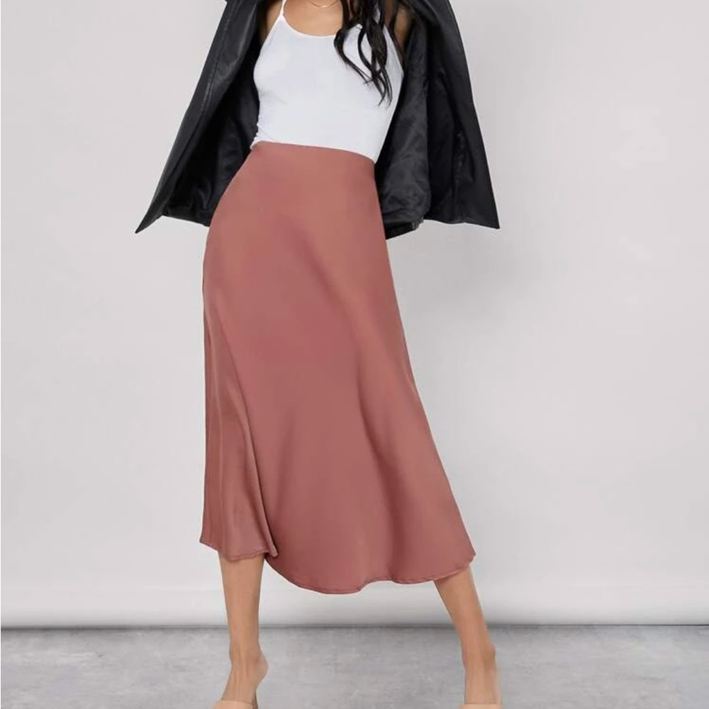 SHEIN BIZwear Zip Side Solid Skirt Workwear